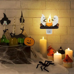 Collection of Ghost Campfire Flickering Night Light 2024 Halloween Festival Lantern Fire Night Light Wall Decoration Lovely Lamp in a gallery layout