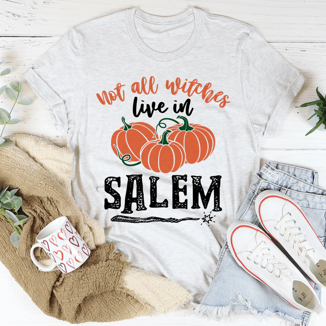 Collection of Not All Witches Live in Salem Tee in a gallery layout