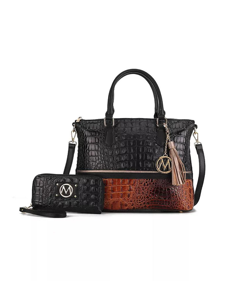 Fall for Fierce Style: Croco Chic Tote & Wallet Set by Mia K! 🍂🐊💼