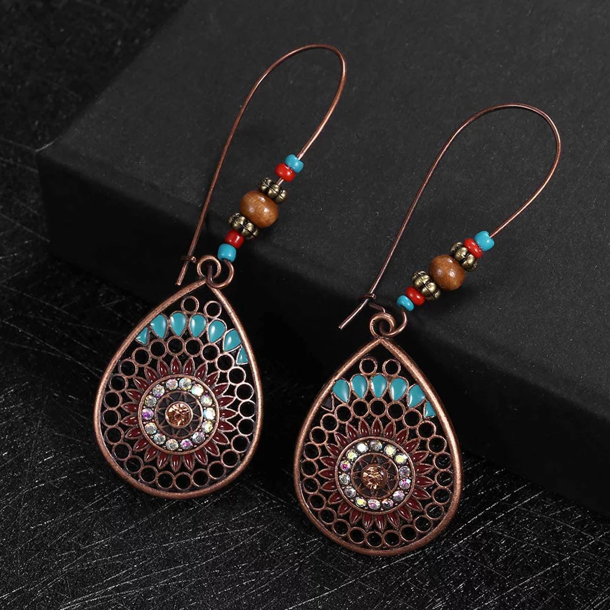 8-Pair Boho Long Dangle Earrings Set - Vintage Drop Earrings for Women & Girls, Bohemian Chic Jewelry