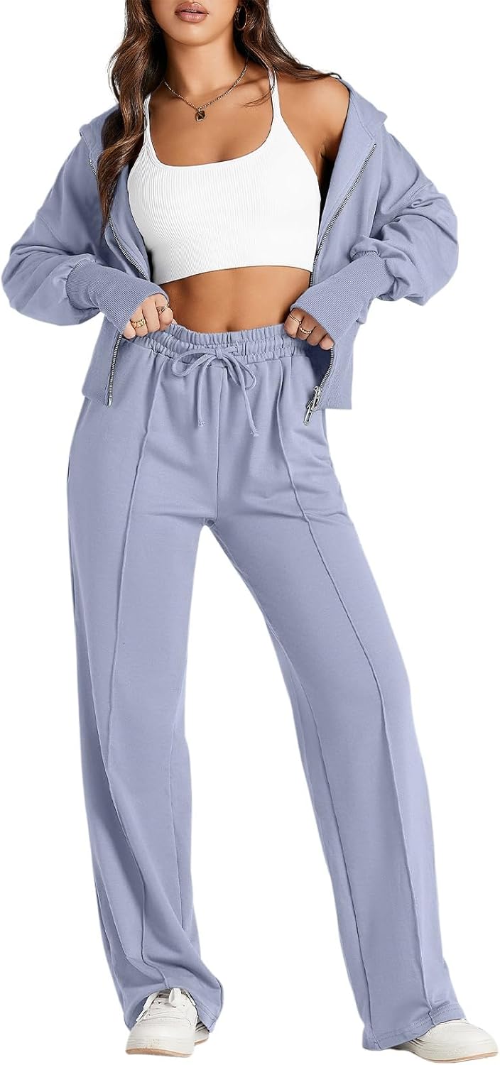 Stylish 2-Piece Hoodie & Sweatpants Set – Ideal for Workouts, Travel, and Relaxing