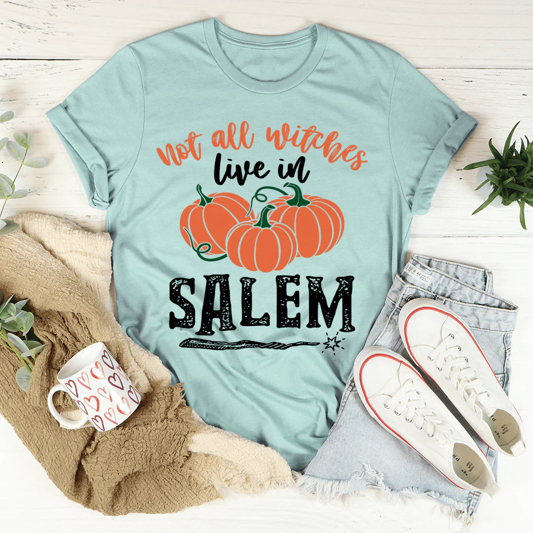 Collection of Not All Witches Live in Salem Tee in a gallery layout