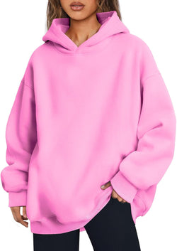 Collection of Cozy Oversized Women's Fleece Hoodie - Comfy Casual Pullover Sweatshirt for Fall & Winter in a gallery layout