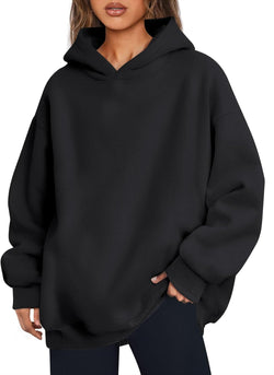 Collection of Cozy Oversized Women's Fleece Hoodie - Comfy Casual Pullover Sweatshirt for Fall & Winter in a gallery layout