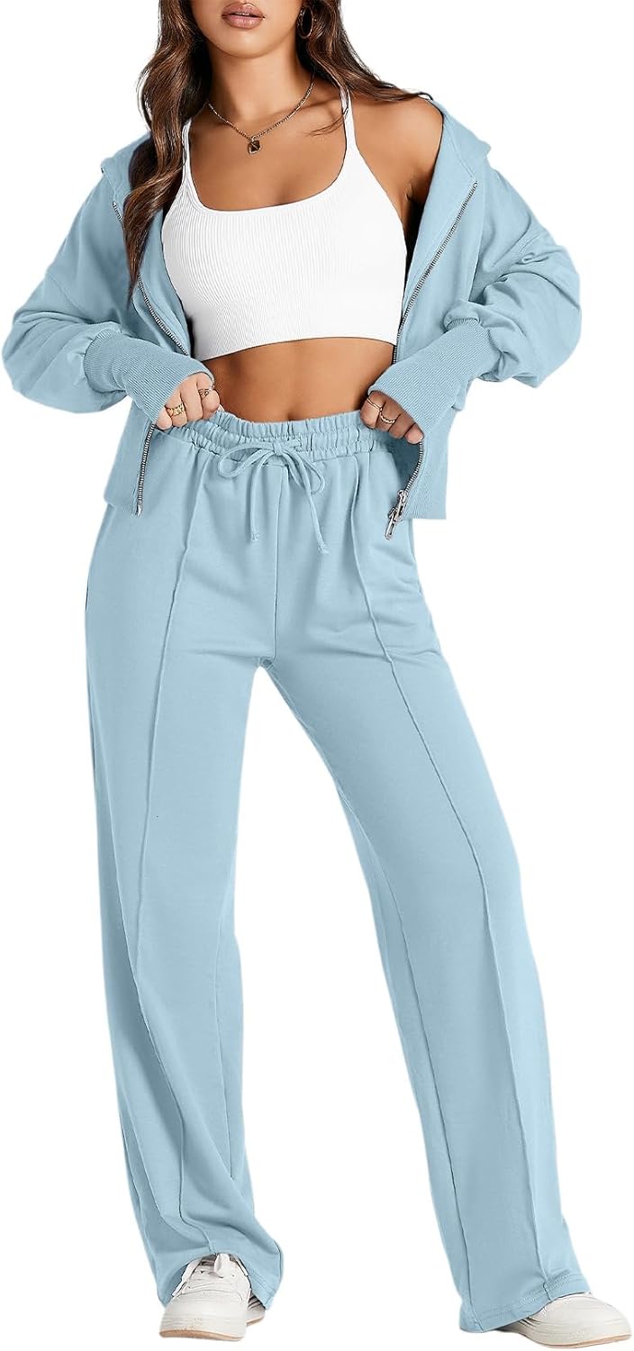 Stylish 2-Piece Hoodie & Sweatpants Set – Ideal for Workouts, Travel, and Relaxing