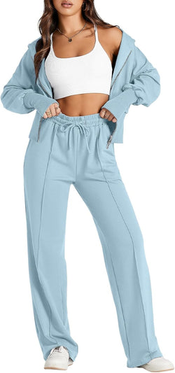 Collection of Stylish 2-Piece Hoodie & Sweatpants Set – Ideal for Workouts, Travel, and Relaxing in a gallery layout