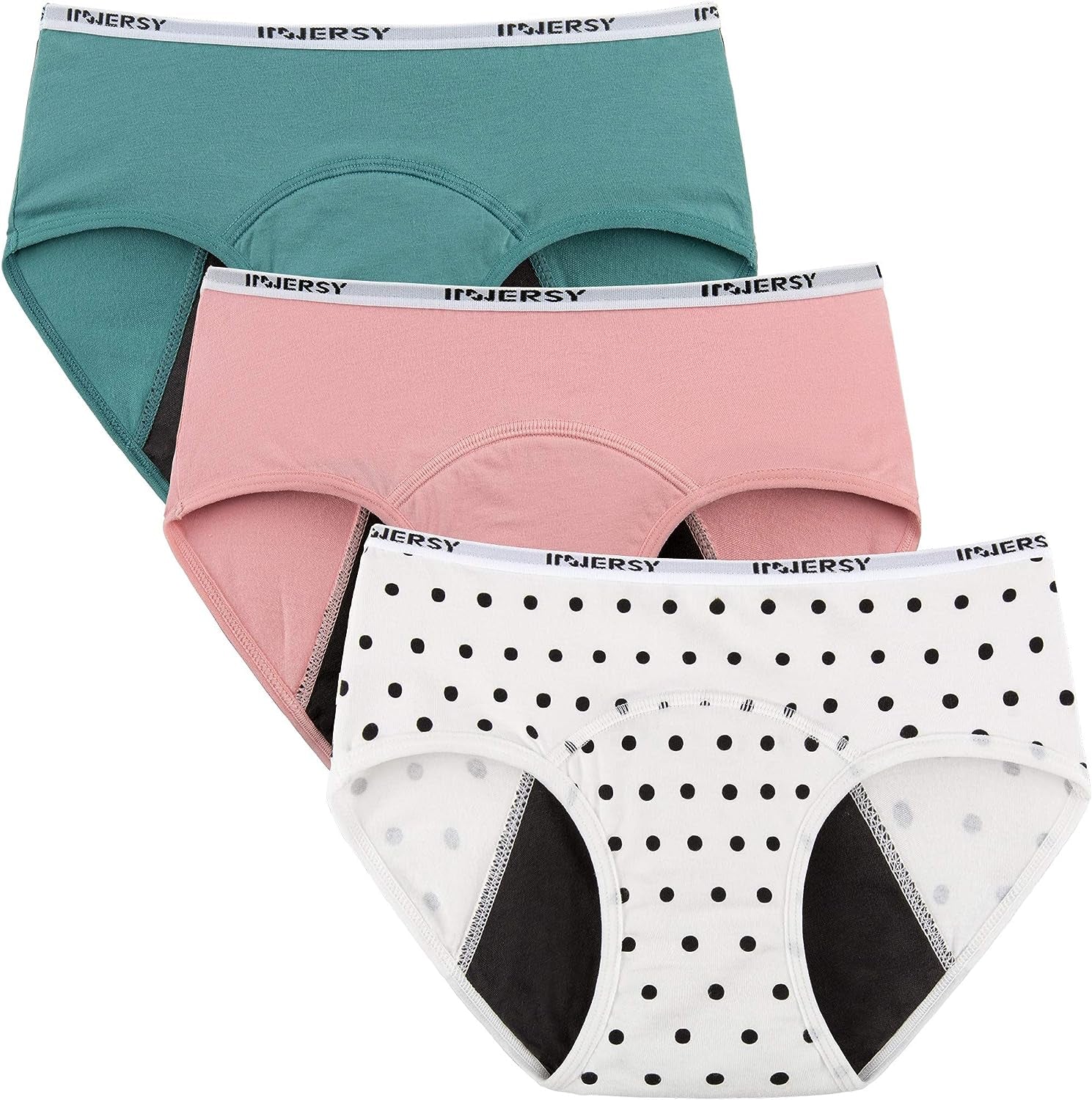 Girls' Period Panties Menstrual Underwear for First Period Starter 3-Pack