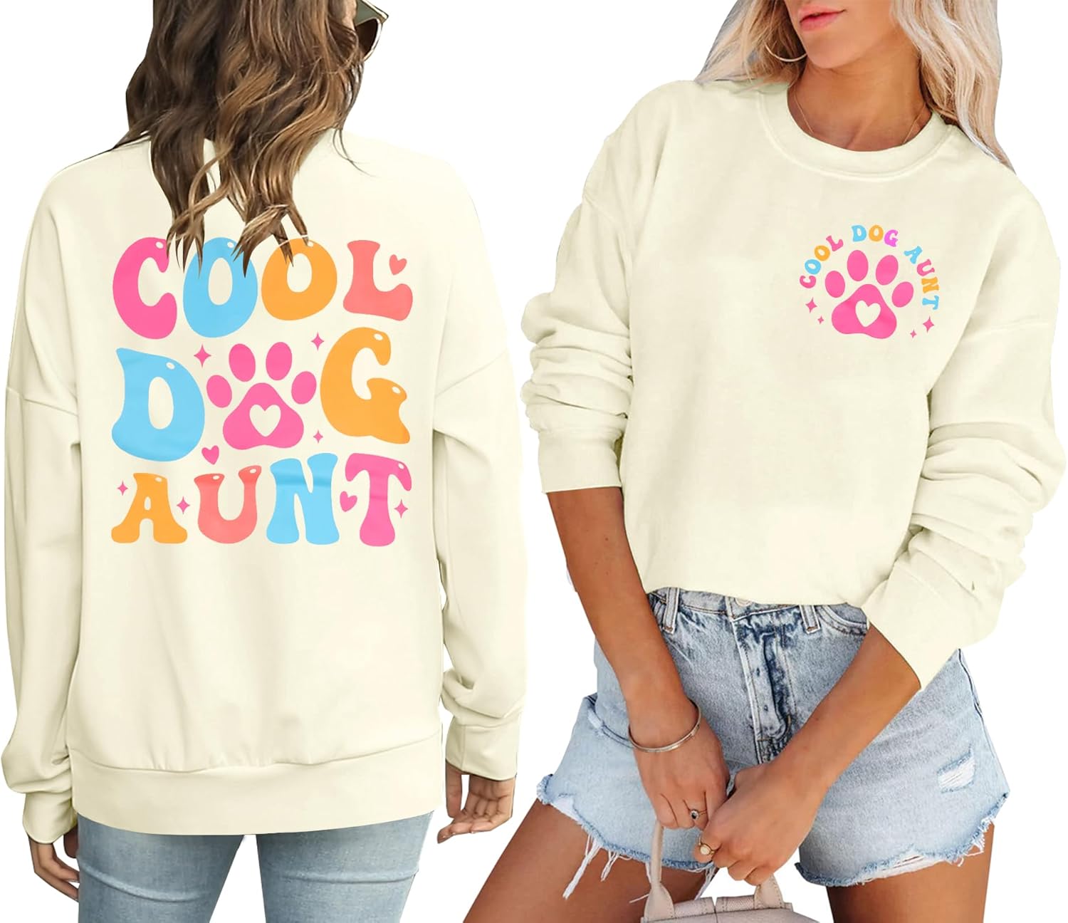 Collection of Adorable Dog Mom Sweatshirt - Cute Pullover for Proud Dog Mamas - Stylish Long Sleeve Tee with Fun Letter Print! in a gallery layout