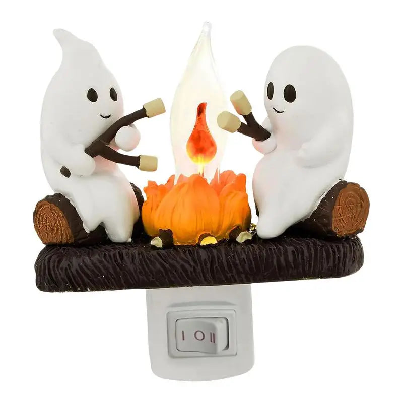 Collection of Ghost Campfire Flickering Night Light 2024 Halloween Festival Lantern Fire Night Light Wall Decoration Lovely Lamp in a gallery layout