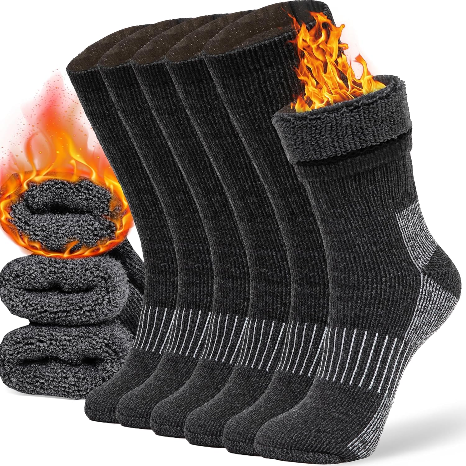 Collection of Merino Wool Socks – Cozy, Warm, and Perfect for Winter in a gallery layout