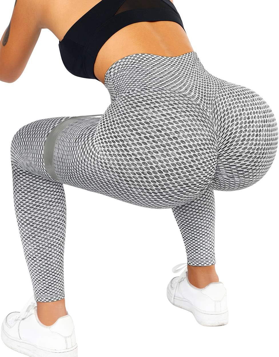 Collection of Women's Booty-Lift High-Waist Leggings - Textured Anti-Cellulite Yoga Pants in a gallery layout