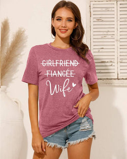 Collection of "Chic Engagement Announcement Tee - Perfect for Brides, Honeymoon & Vacation!" in a gallery layout