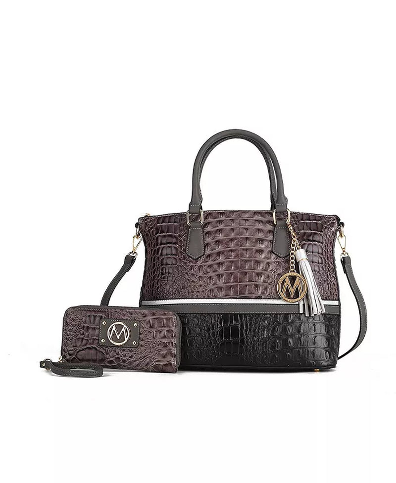 Fall for Fierce Style: Croco Chic Tote & Wallet Set by Mia K! 🍂🐊💼