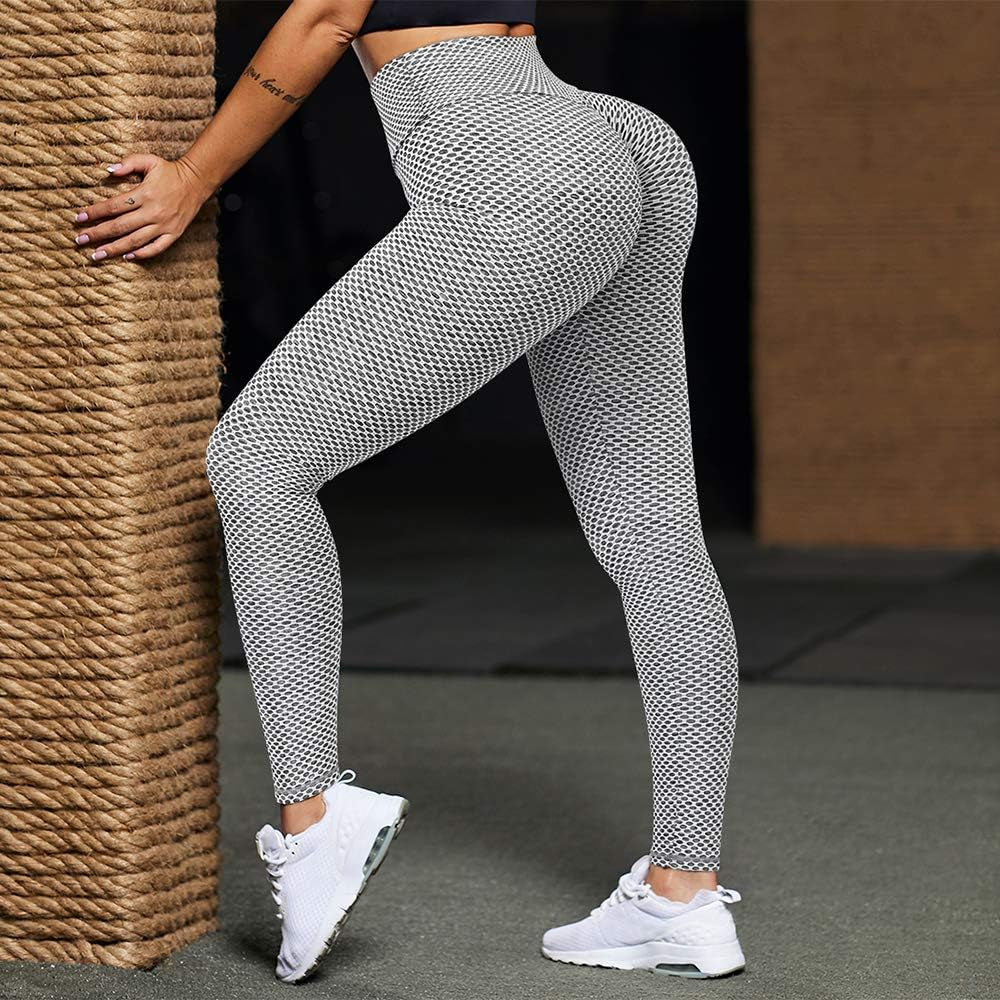 Collection of Women's Booty-Lift High-Waist Leggings - Textured Anti-Cellulite Yoga Pants in a gallery layout