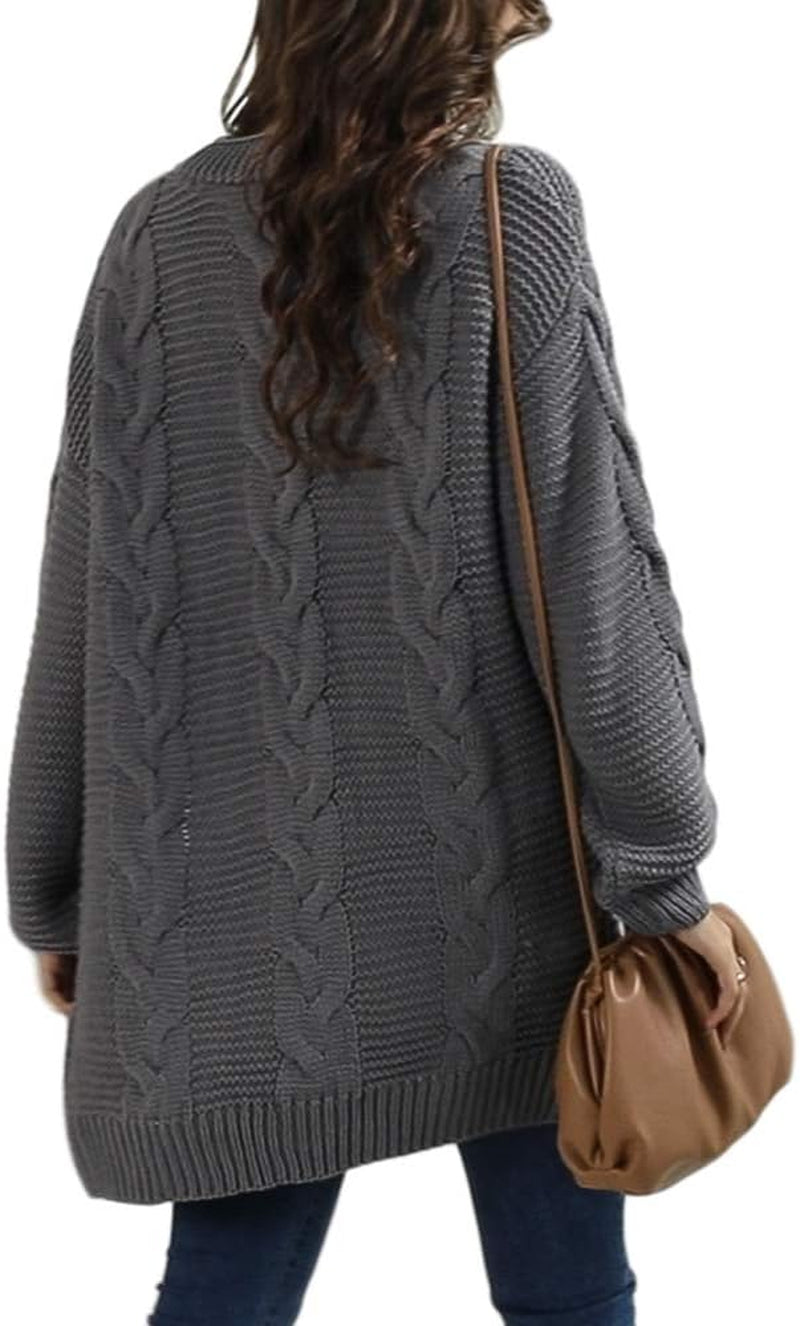 Collection of Ferrtye Women’s Oversized Chunky Knit Cardigan – Cozy Boyfriend Sweater Coat in a gallery layout