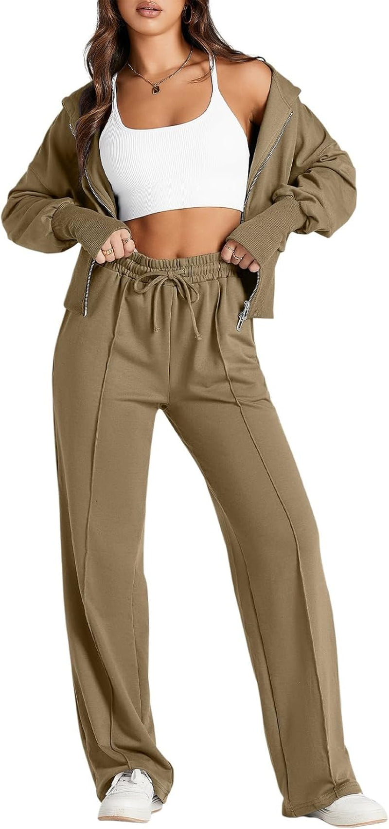 Stylish 2-Piece Hoodie & Sweatpants Set – Ideal for Workouts, Travel, and Relaxing