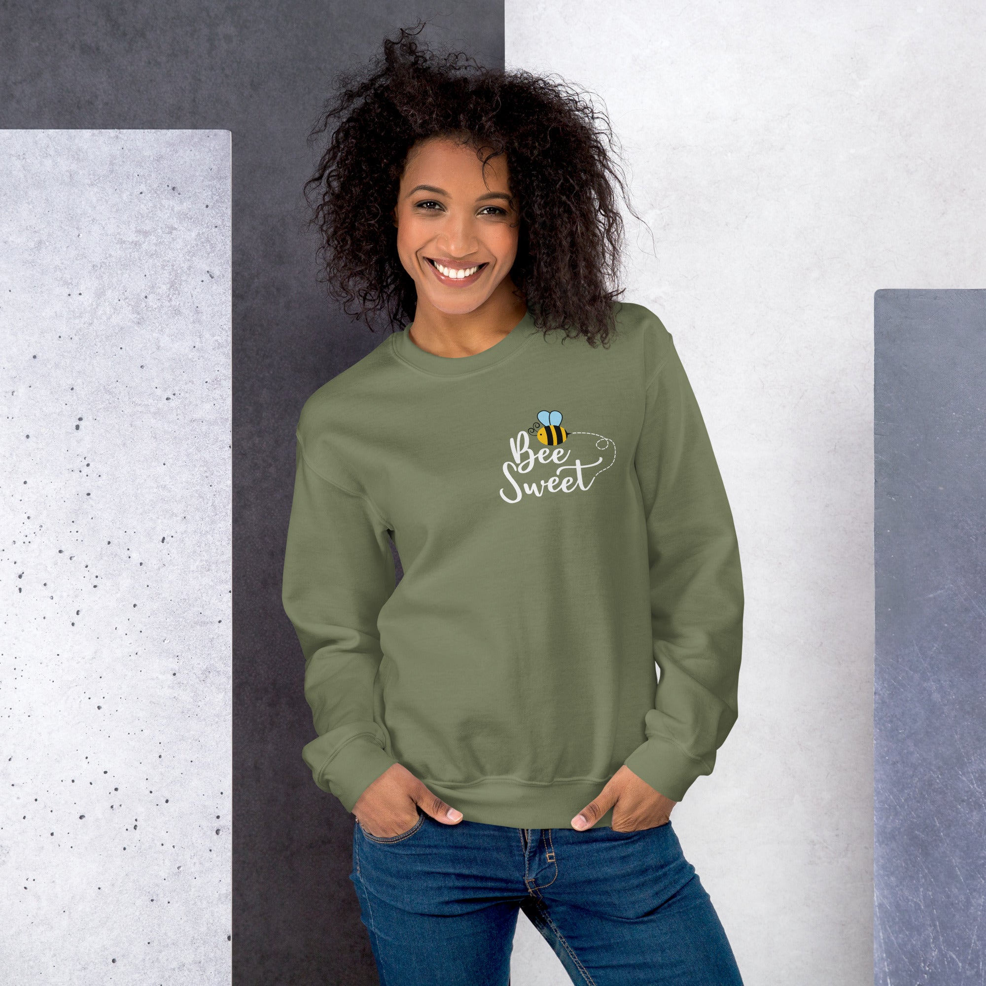 Collection of Bee Sweet Sweatshirt – Cozy, Stylish, and Playful Design for Everyday Comfort in a gallery layout