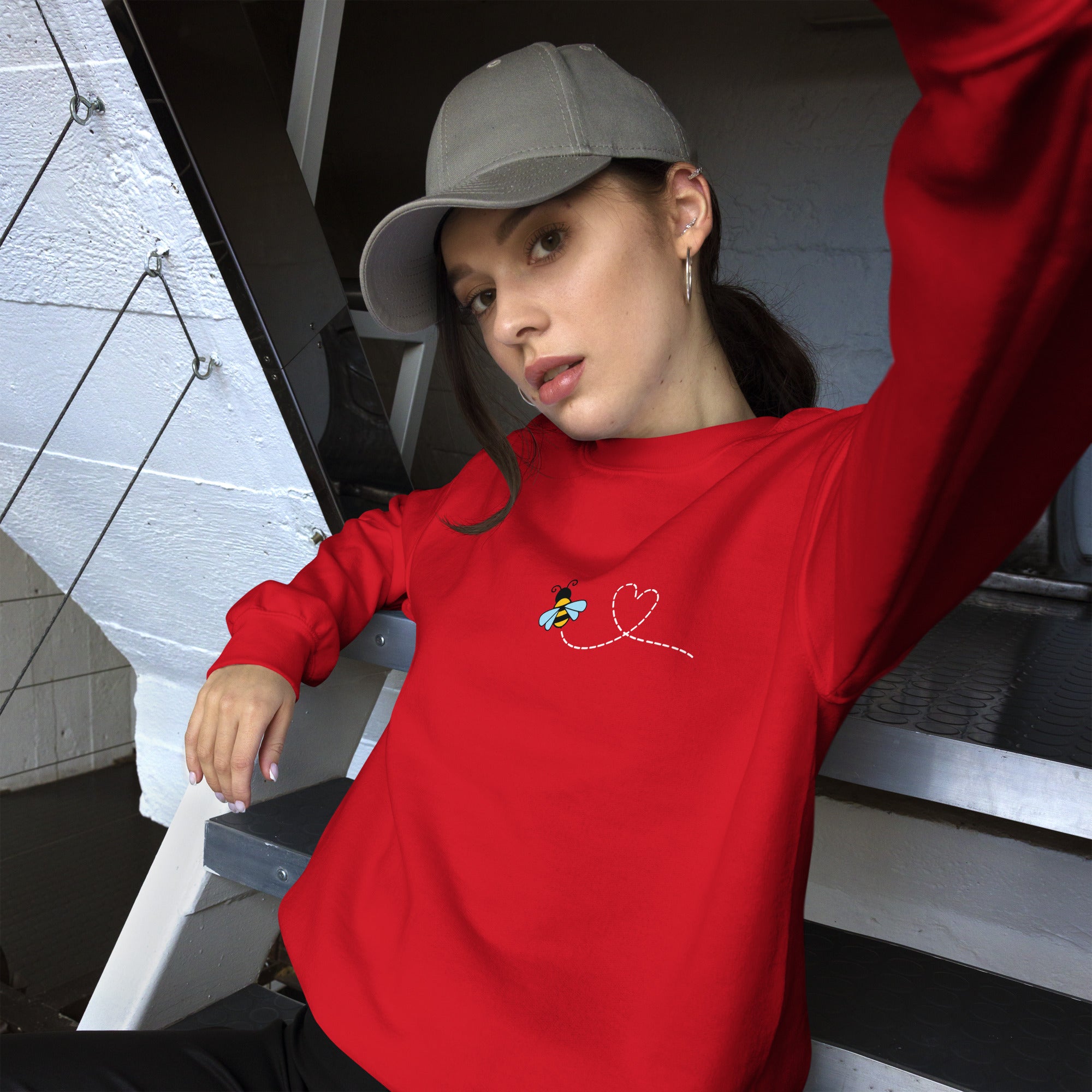 Collection of Bee Love Sweatshirt – Cozy, Cute, and Perfect for Spreading Positivity in a gallery layout