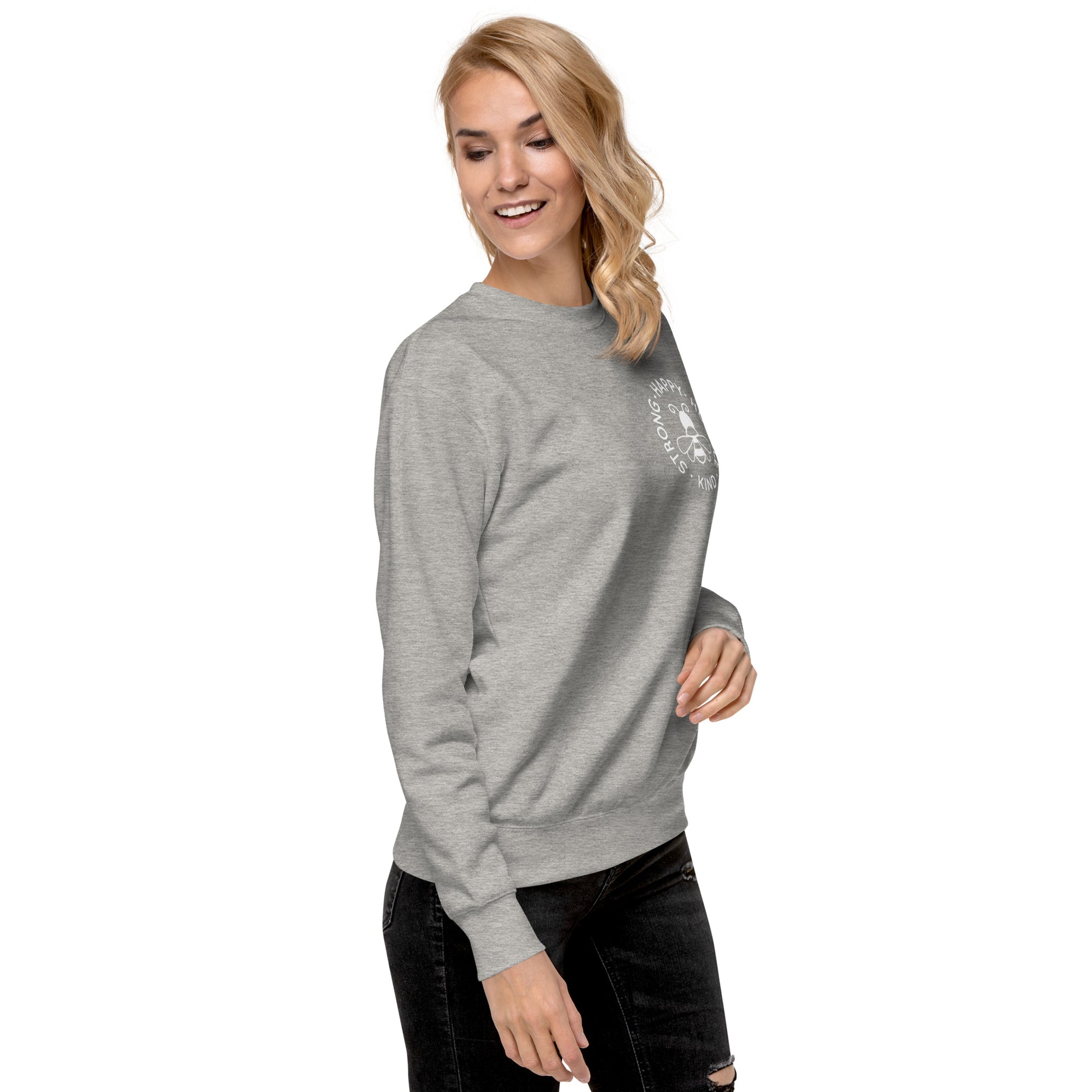 Bee Strong, Happy, Humble & Kind Sweatshirt – Embrace Positivity in Cozy Style!