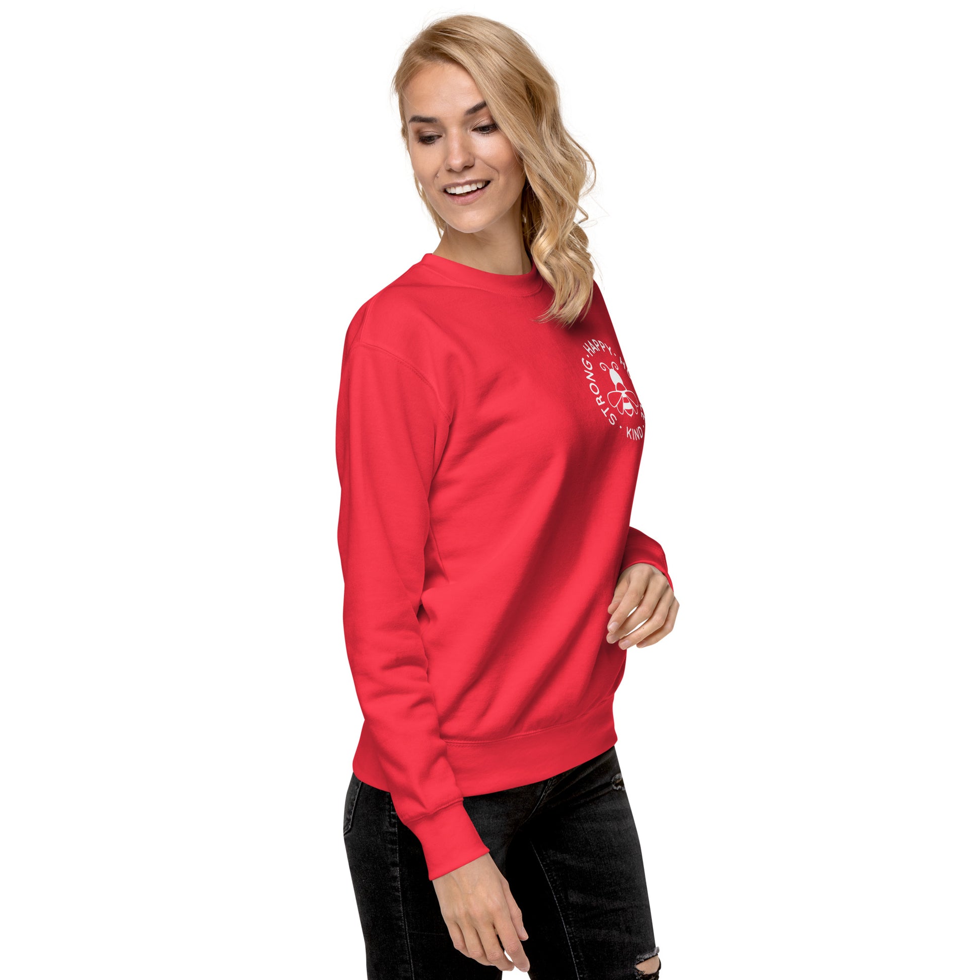 Bee Strong, Happy, Humble & Kind Sweatshirt – Embrace Positivity in Cozy Style!