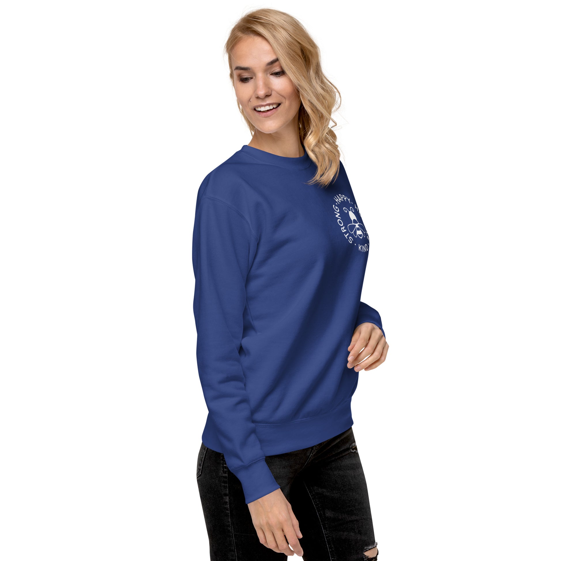 Bee Strong, Happy, Humble & Kind Sweatshirt – Embrace Positivity in Cozy Style!